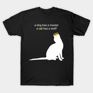 A cat has a staff gift T-Shirt